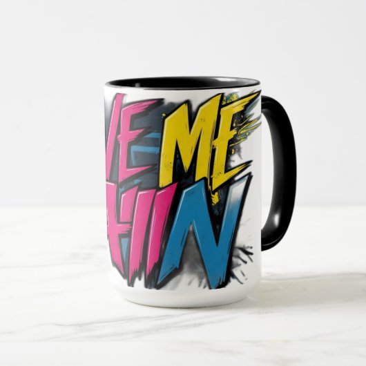 Mug donne-moi de la douleur (Devant droit)