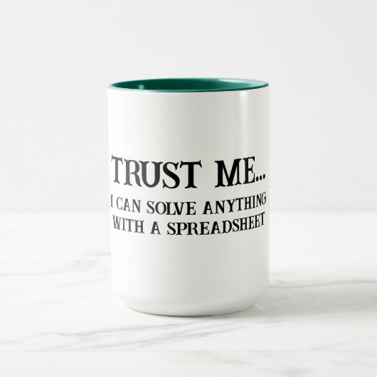 Mug Données comptables Nerd Je peux résoudre n'importe (Centre)