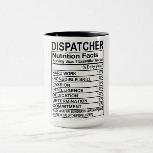 Mug Données nutritionnelles du répartiteur