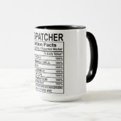 Mug Données nutritionnelles du répartiteur (Devant droit)