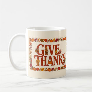 Mug Donner des remerciements Lettres Rouille avec Glan