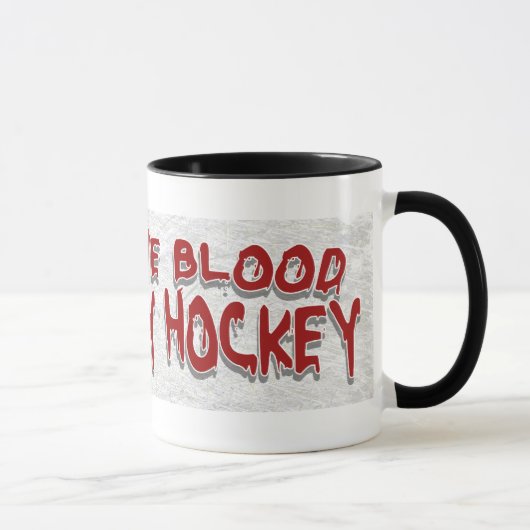 Mug Donner du sang au hockey noir (Droite)