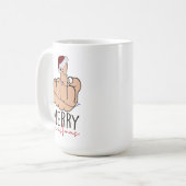 Mug Donner le doigt Noël du Père Noël (Devant gauche)