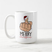 Mug Donner le doigt Noël du Père Noël (Gauche)