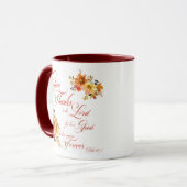 Mug Donner Merci à Lord fall aquarelle fleurie (Devant gauche)