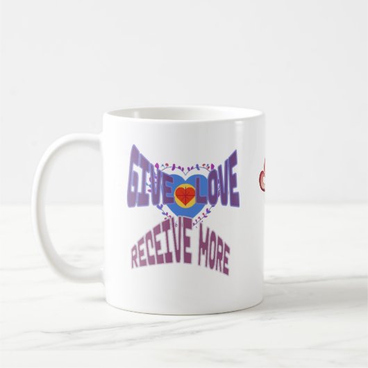 Mug Donnez de l'amour; recevez plus (Gauche)