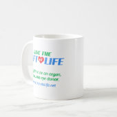 Mug Donnez le don de la vie (Devant gauche)