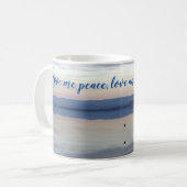 Mug Donnez-moi la paix, l'amour et la tranquillité Per (Devant gauche)