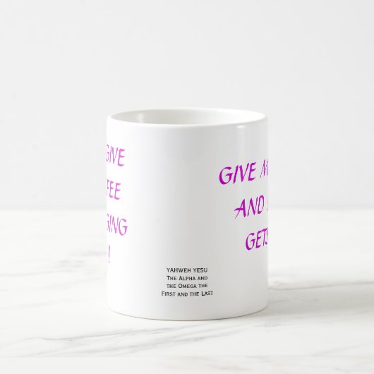 MUG DONNEZ-MOI LE CAFÉ ET PERSONNE N'OBTIENT LE MAL, (Centre)
