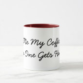 Mug Donnez-moi mon café et personne obtient le mal (Centre)