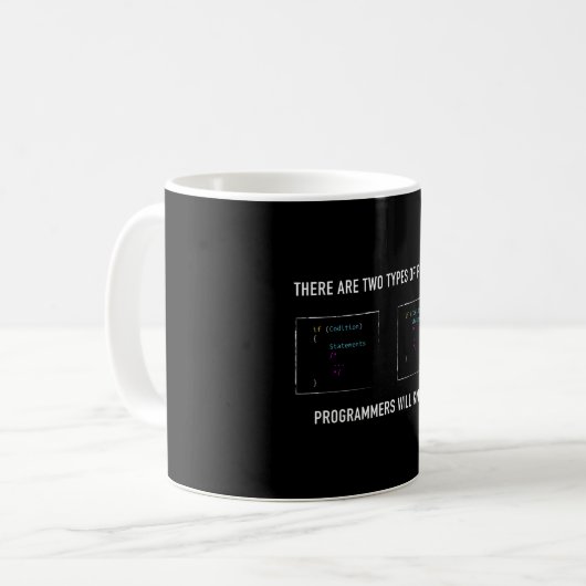 Mug Dons amusant au programmeur pour le Geek de codage (Devant gauche)