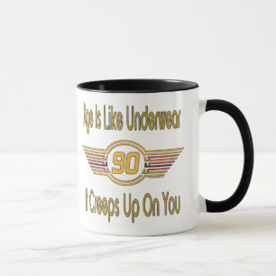 Mug Dons de 90e anniversaire amusants. L'âge est comm