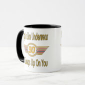 Mug Dons de 90e anniversaire amusants. L'âge est comme (Devant gauche)