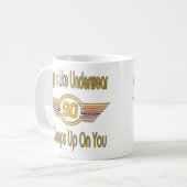 Mug Dons de 90e anniversaire amusants. L'âge est comme (Devant gauche)