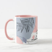 Mug Dons de la fête de la mariée du budget bleu rose (Gauche)