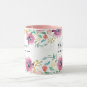 Mug Dons de la fête de mariée du budget rose floral (Centre)
