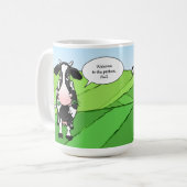 Mug Dons de retraite amusants| Vaches sur le pâturage (Devant gauche)