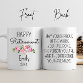 Mug Dons De Retraite Pour Les Femmes Infirmière