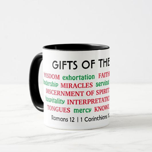 Mug DONS Spirituels DE L'ESPRIT Christian (Devant gauche)