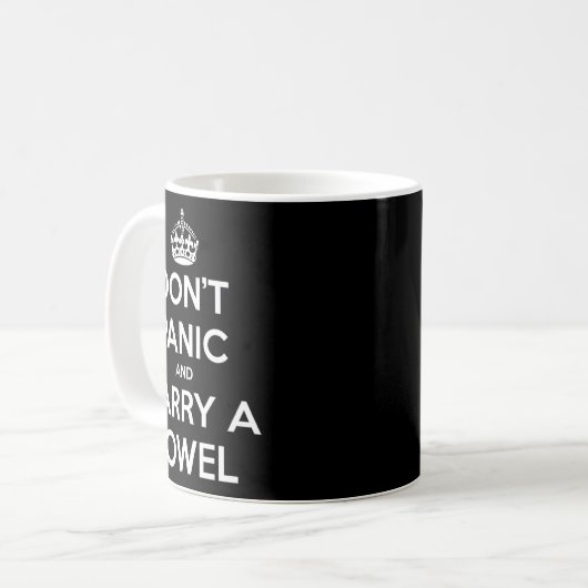 Mug Dont Panic And Carry A Towel (Devant gauche)