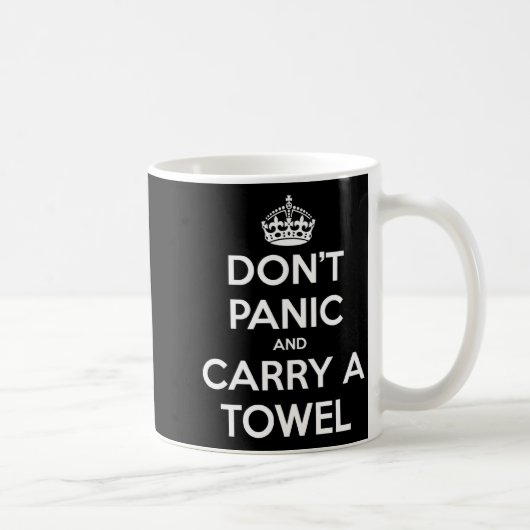 Mug Dont Panic And Carry A Towel  (Droite)