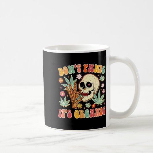 Mug Don't Panic It's Organic Weed Skull (Droite)