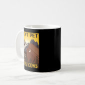 Mug Don't Pet The Fluffy Cows Bison Buffalo (Devant gauche)