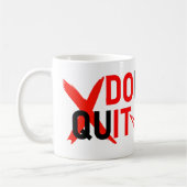 Mug DON'T QUIT – Bold Red Motivation Design (Gauche)
