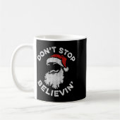 Mug Don't Stop Believin' Cool Shades Santa  (Gauche)