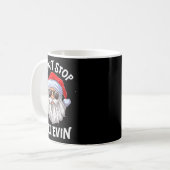 Mug Don't Stop Believin Santa Funny Christmas Boys Kid (Devant gauche)