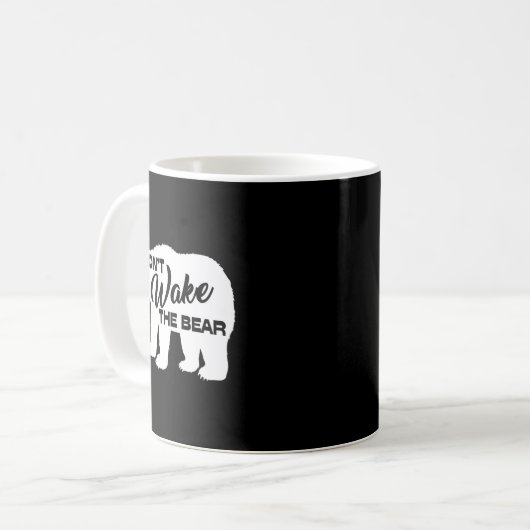 Mug Don't Wake The Bear Funny Bear Silhouette Graphic  (Devant gauche)