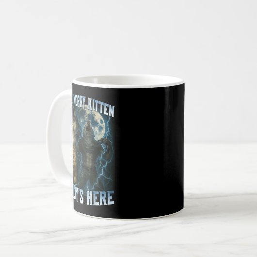 Mug Don't Worry Kitten Daddy's Here Funny Alpha Wolves (Devant gauche)