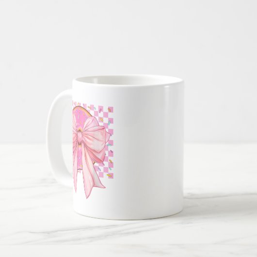 Mug Donut Coquette Bow Funny Girls Femme Cadeau Doughn (Devant gauche)