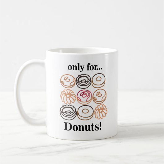 Mug Donut Doughnut Sweet Funny (Gauche)