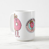 Mug Donut, Drôle Sprinkings Roses (Devant gauche)