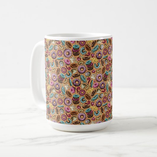 Mug Donuts avec Motif d'arrosage (Devant gauche)