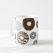 Mug Donuts Bleus, Donuts Brown, Sprinkings, Votre Nom (Devant gauche)