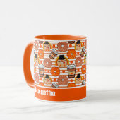 Mug Donuts d'action de grâce et tranches d'orange de l (Devant gauche)