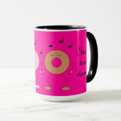 Mug Donuts dansants Dark Fuchsia (Devant droit)