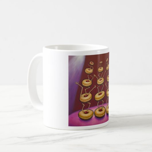 Mug Donuts Danser Whimsical Doughnut Caractères (Devant gauche)