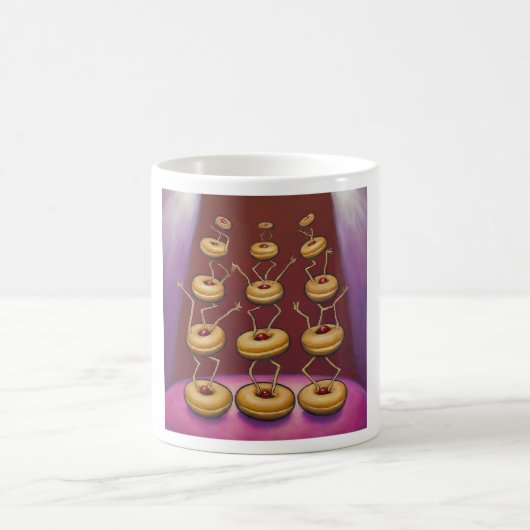 Mug Donuts Danser Whimsical Doughnut Caractères (Centre)