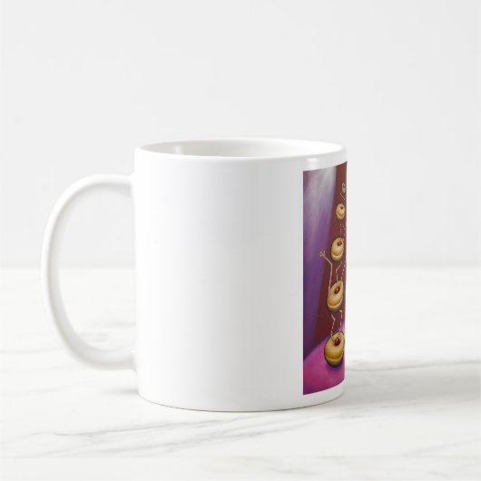 Mug Donuts Danser Whimsical Doughnut Caractères (Gauche)