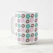Mug Donuts glaçés de Noël gribouillis rose (Devant gauche)