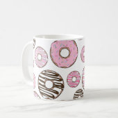 Mug Donuts Roses, Donuts Blancs, Sprinkings, Votre Nom (Devant gauche)