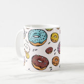 Mug Donuts seamless pattern (Devant gauche)