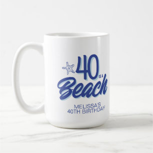 Mug Doodle 40 Tendu À La Main Est Un Anniversaire De P