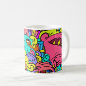 Mug Doodle Art Abstrait coloré (Devant droit)