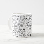 Mug Doodle Art de la vie sociale (Devant gauche)