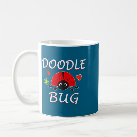 Mug Doodle Bug Funny Doodle Ladybug  (Gauche)