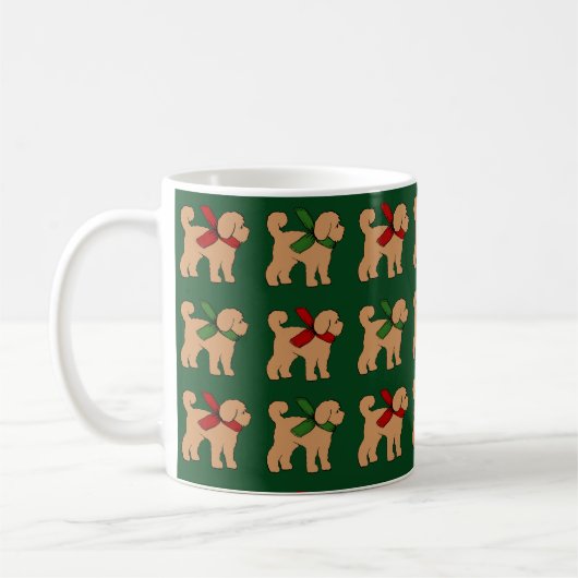 Mug Doodle Chien Chiot Noël Fête de Noël (Gauche)